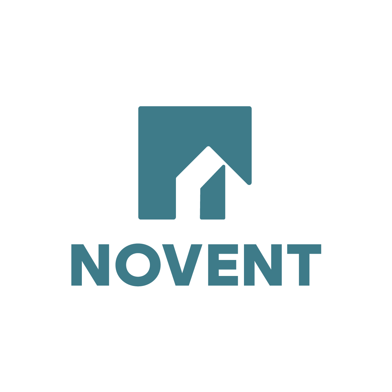 Logo vierkant Novent Blauw